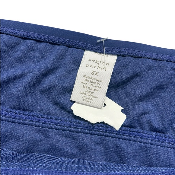 PEYTON AND PARKER womens plus size 3X navy blue high cut hipster swim bottom NWT - Picture 3 of 6